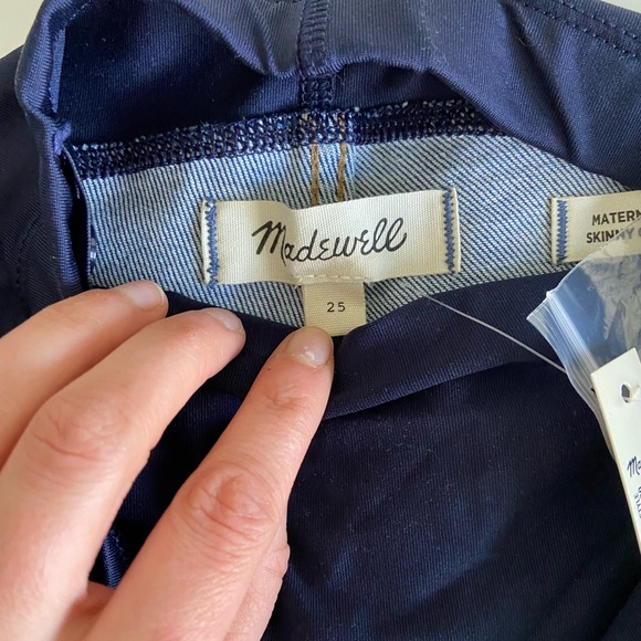 Madewell Maternity Skinny Crop Over the Belly Jeans TENCEL Dewey wash - Picture 8 of 11